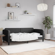 Slaapbank 90x190 cm stof zwart
