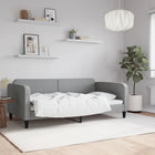 Sofa bed 100x190 cm fabric light gray