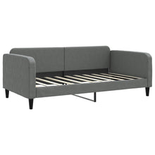 Slaapbank 100x190 cm stof donkergrijs