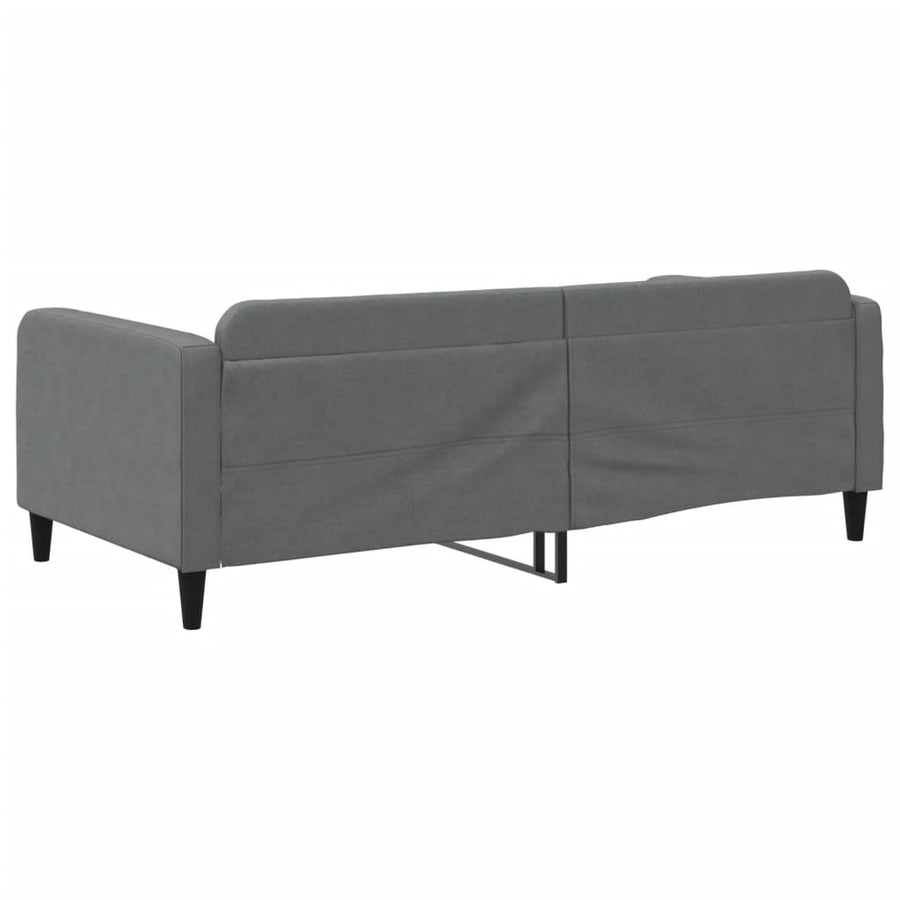 Slaapbank 100x190 cm stof donkergrijs