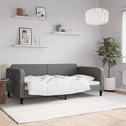 Slaapbank 100x190 cm donkergrijs stof