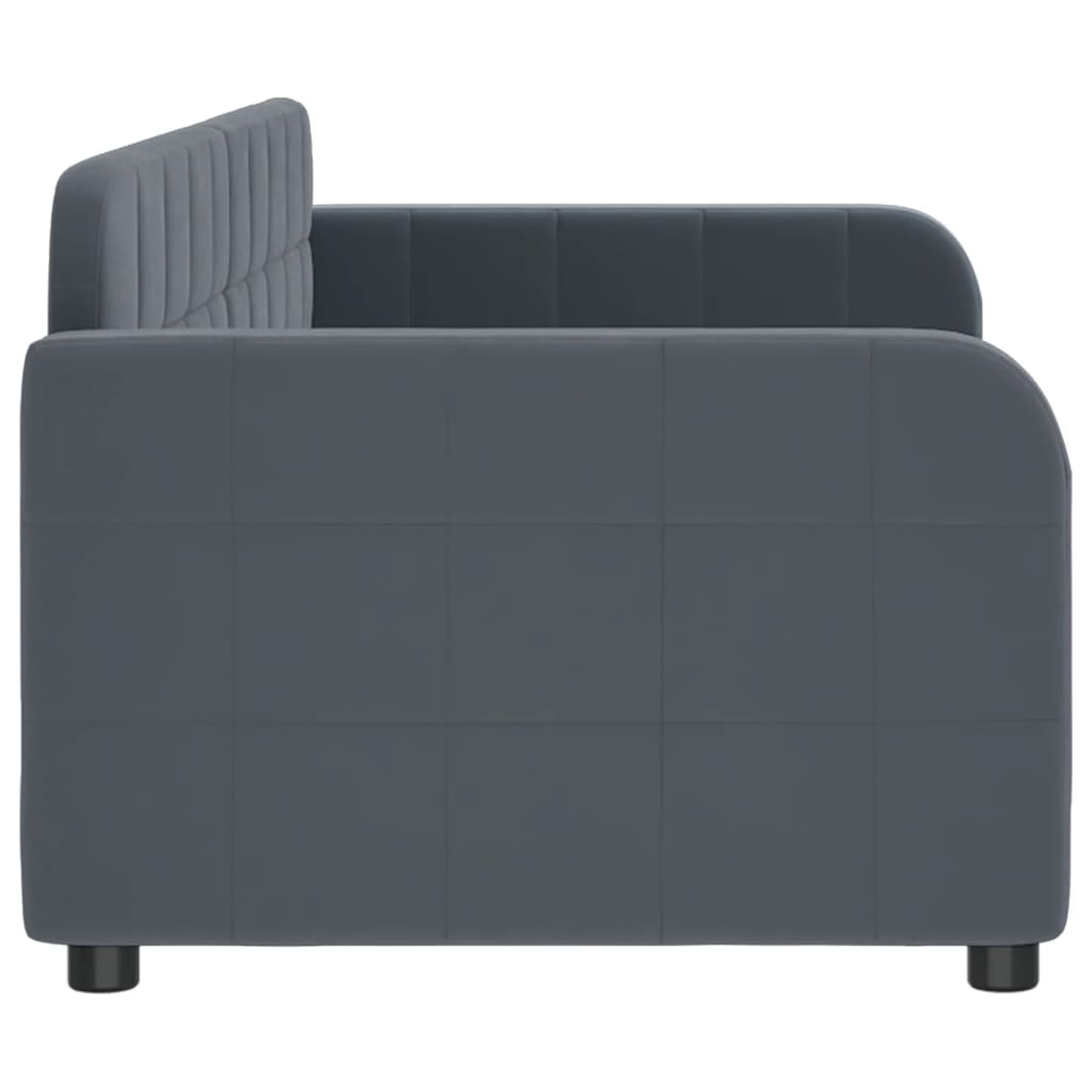 Slaapbank 80x200 cm fluweel donkergrijs