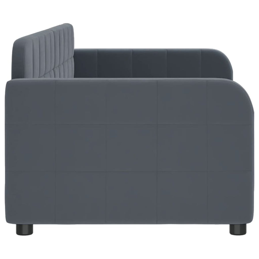 Slaapbank 80x200 cm fluweel donkergrijs