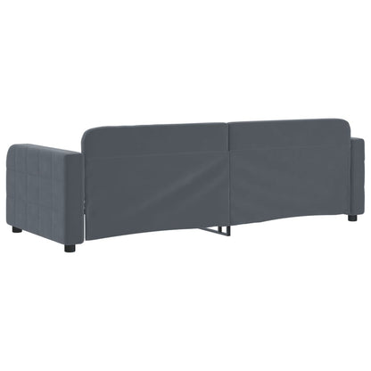 Slaapbank 80x200 cm fluweel donkergrijs