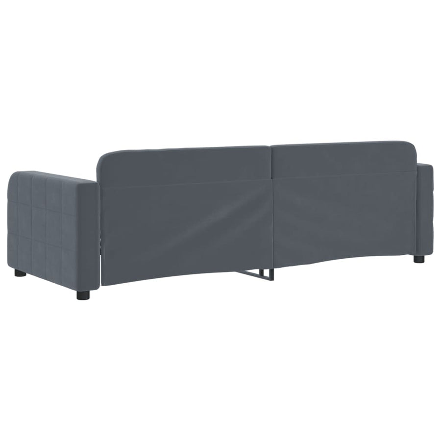 Slaapbank 80x200 cm fluweel donkergrijs