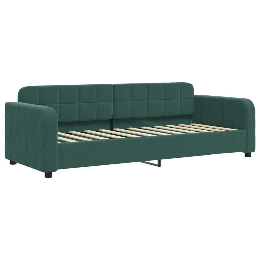 Slaapbank 80x200 cm fluweel donkergroen 80 x 200 cm Donkergroen zonder matras