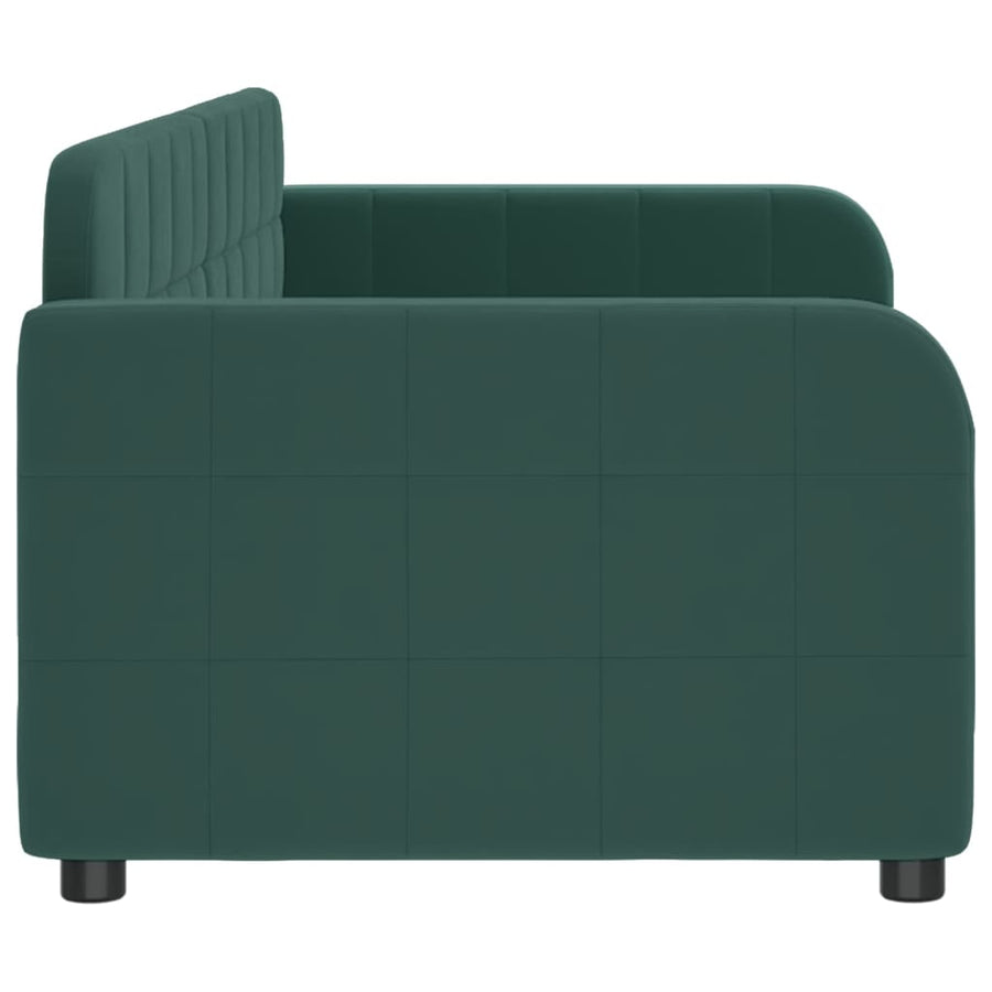 Slaapbank 80x200 cm fluweel donkergroen 80 x 200 cm Donkergroen zonder matras