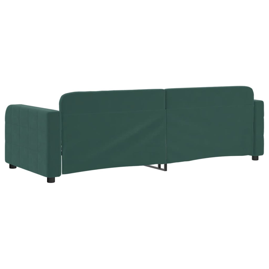 Slaapbank 80x200 cm fluweel donkergroen 80 x 200 cm Donkergroen zonder matras