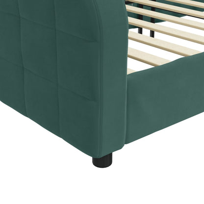 Slaapbank 80x200 cm fluweel donkergroen 80 x 200 cm Donkergroen zonder matras
