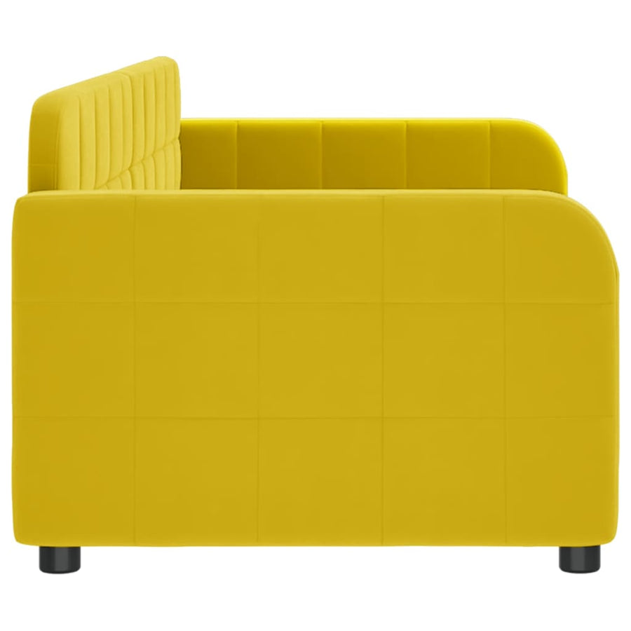 Slaapbank Fluweel 80 x 200 cm Geel zonder matras