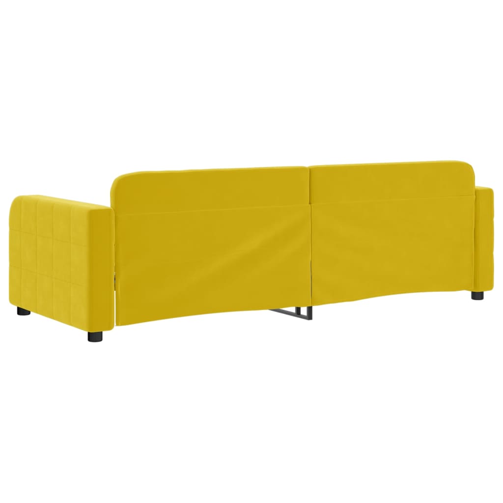 Slaapbank Fluweel 80 x 200 cm Geel zonder matras