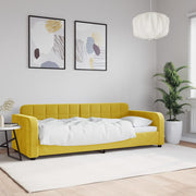Slaapbank 80x200 cm fluweel geel