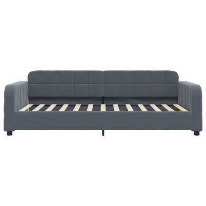 Slaapbank 90x200 cm fluweel donkergrijs