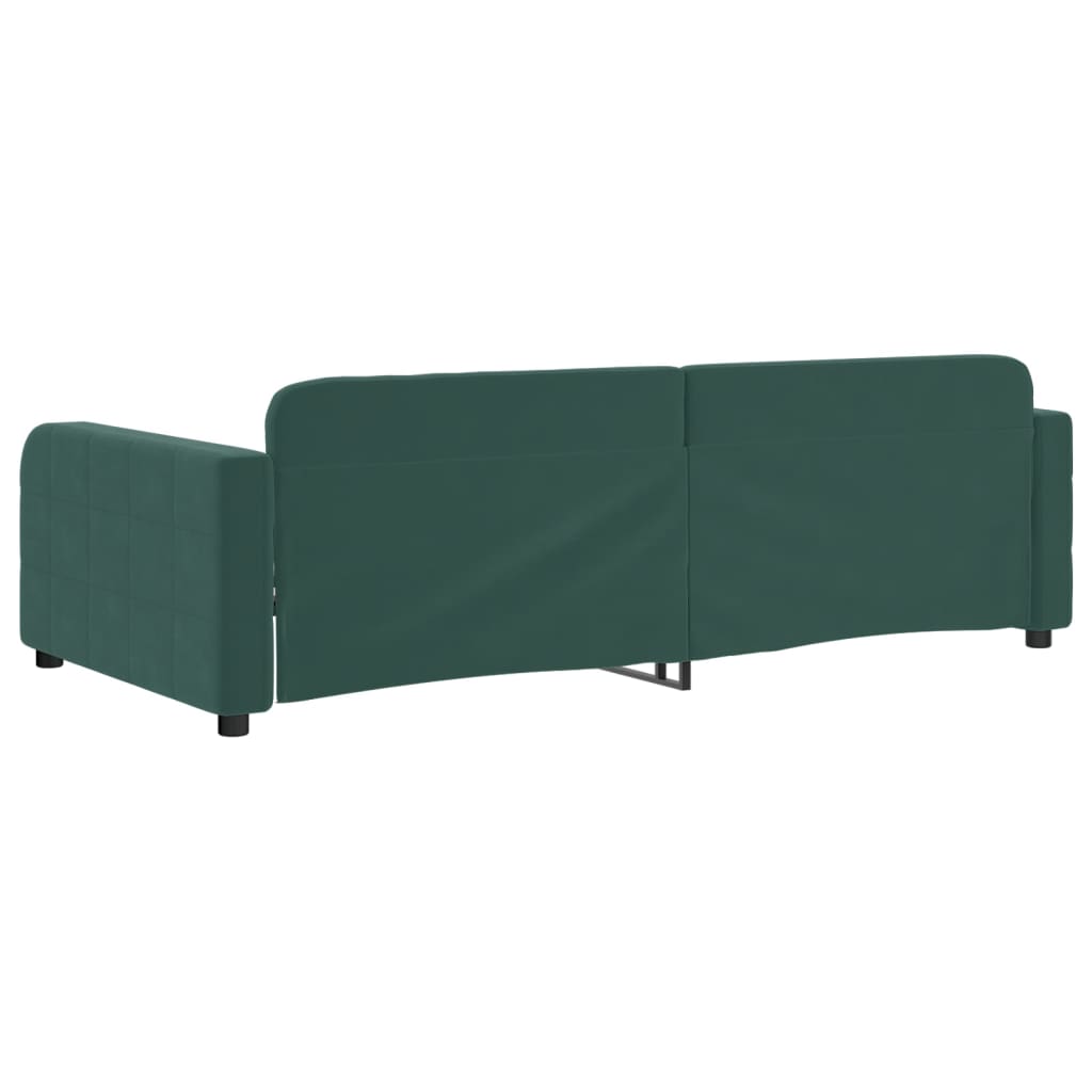 Slaapbank 90x200 cm fluweel donkergroen 90 x 200 cm Donkergroen