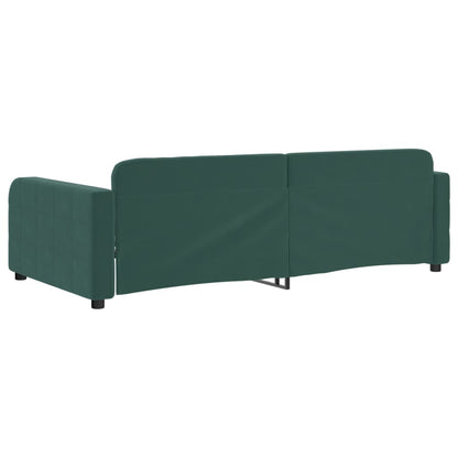 Slaapbank 90x200 cm fluweel donkergroen 90 x 200 cm Donkergroen