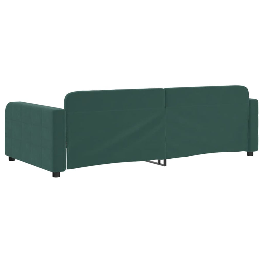 Slaapbank 90x200 cm fluweel donkergroen 90 x 200 cm Donkergroen