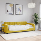 Slaapbank 90x200 cm fluweel geel