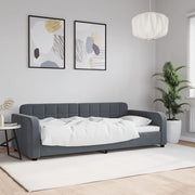 Slaapbank 90x190 cm fluweel donkergrijs