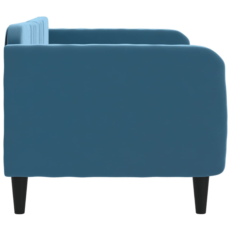 Slaapbank Fluweel 80x200 cm Blauw zonder matras