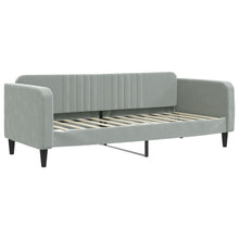 Slaapbank Fluweel 80x200 cm Lichtgrijs zonder matras