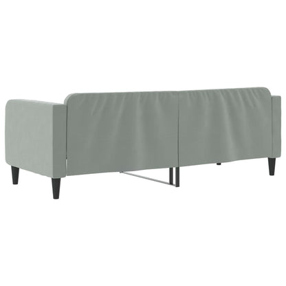 Slaapbank Fluweel 80x200 cm Lichtgrijs zonder matras