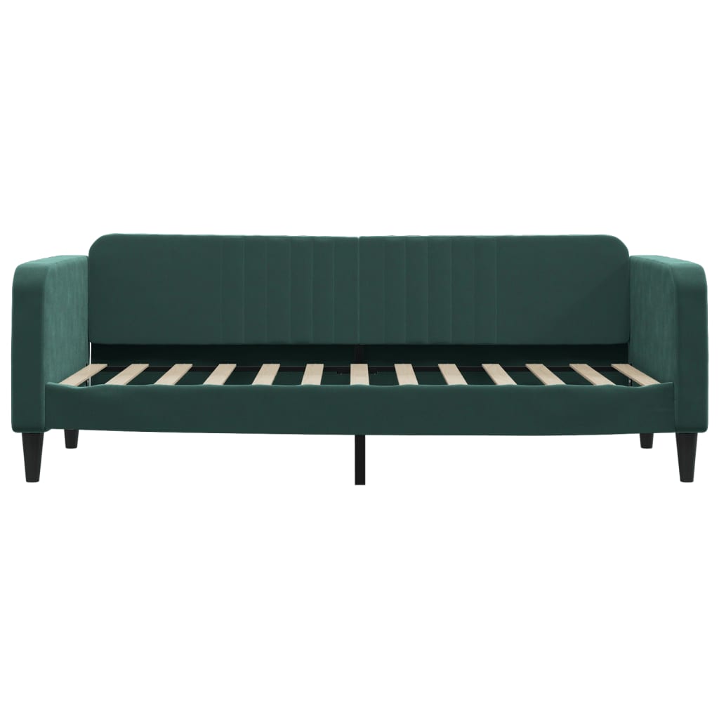 Slaapbank Fluweel 80x200 cm Donkergroen zonder matras