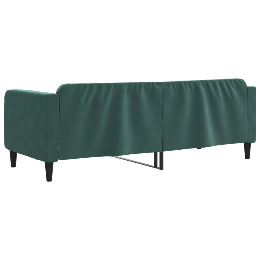 Slaapbank Fluweel 80x200 cm Donkergroen zonder matras