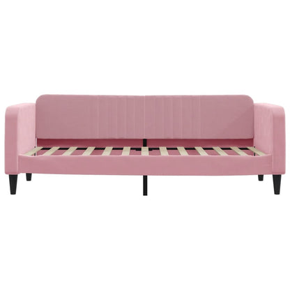 Slaapbank Fluweel 80x200 cm Roze zonder matras