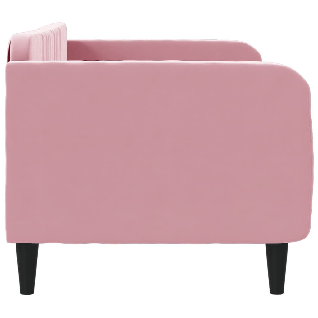 Slaapbank Fluweel 80x200 cm Roze zonder matras