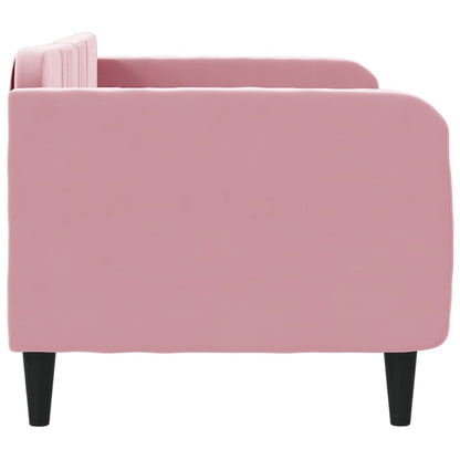 Slaapbank Fluweel 80x200 cm Roze zonder matras