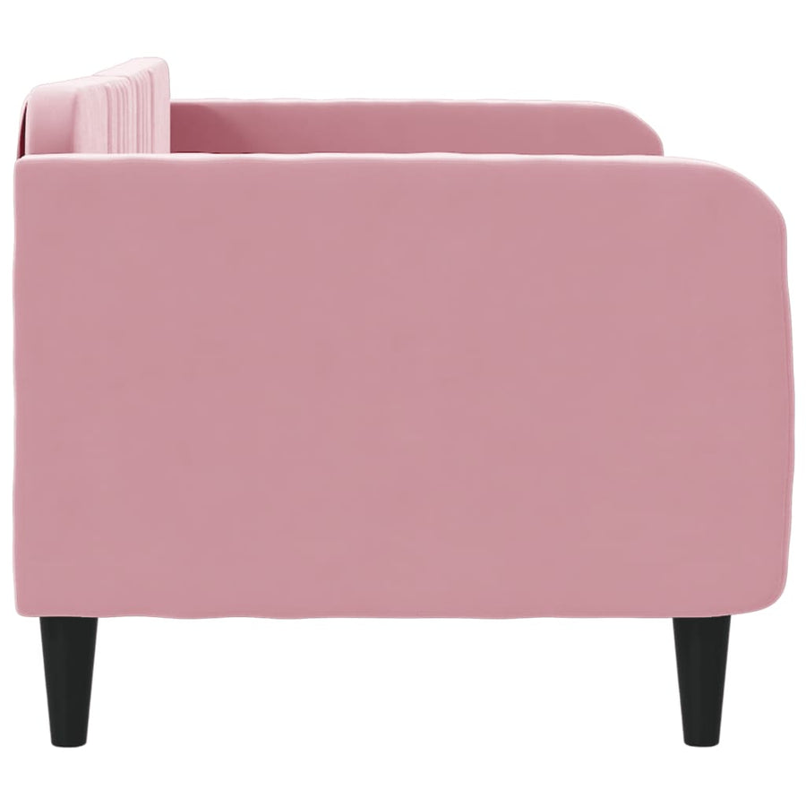 Slaapbank Fluweel 80x200 cm Roze zonder matras
