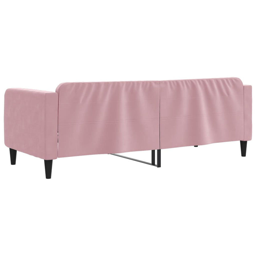 Slaapbank Fluweel 80x200 cm Roze zonder matras