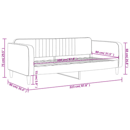 Slaapbank Fluweel 80x200 cm Roze zonder matras