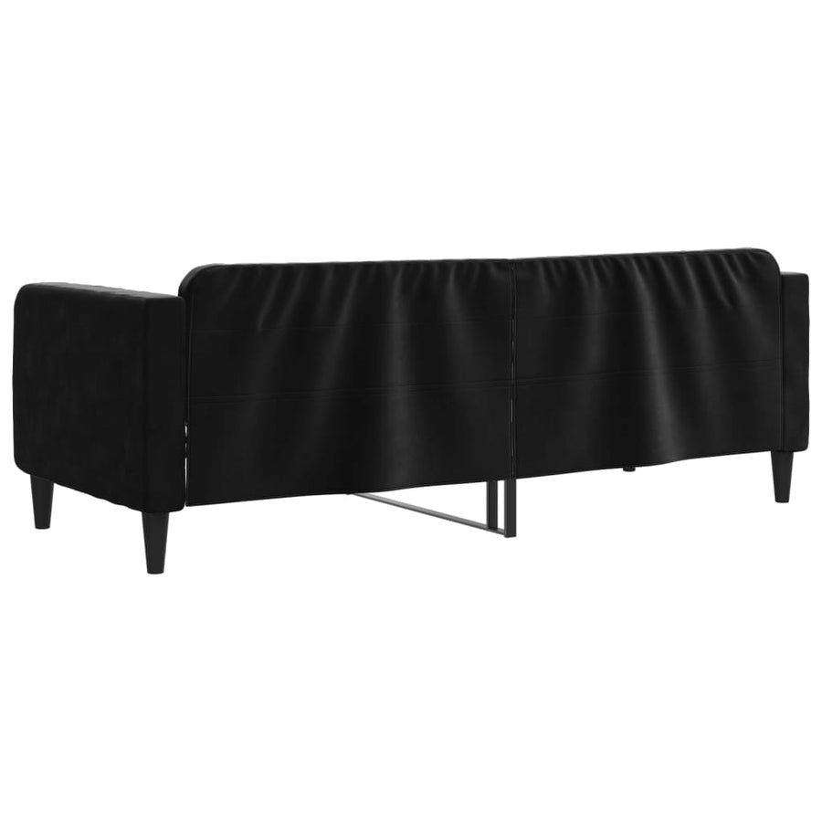 Slaapbank Fluweel 80x200 cm Zwart zonder matras