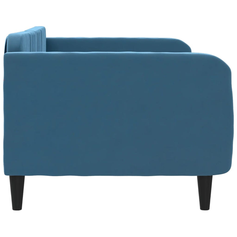 Slaapbank Fluweel 90x200 cm Blauw zonder matras