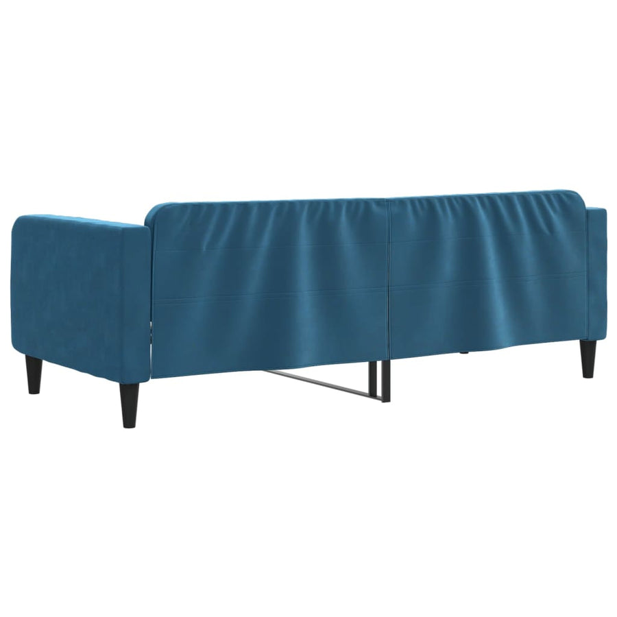 Slaapbank Fluweel 90x200 cm Blauw zonder matras
