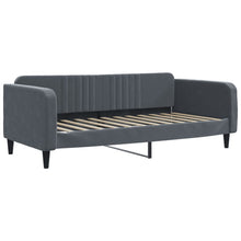 Slaapbank 90x200 cm fluweel donkergrijs