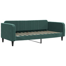 Slaapbank Fluweel 90x200 cm Donkergroen zonder matras