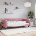 Sofa bed 90x200 cm velvet pink