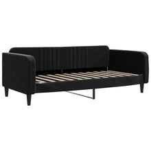 Slaapbank Fluweel 90x200 cm Zwart zonder matras