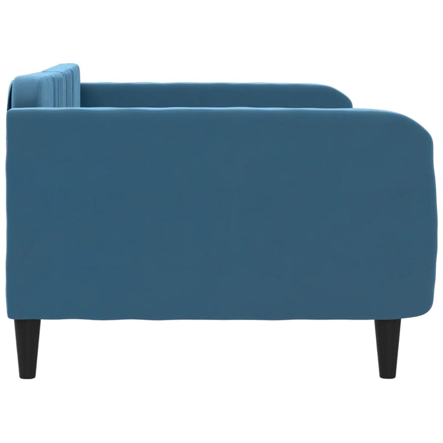 Slaapbank Fluweel 100x200 cm Blauw zonder matras