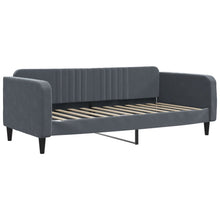 Slaapbank 100x200 cm fluweel donkergrijs