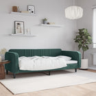 Sofa bed 100x200 cm velvet dark green