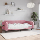 Slaapbank 100x200 cm fluweel roze