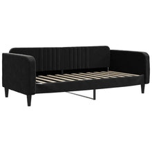 Slaapbank Fluweel 100x200 cm Zwart zonder matras