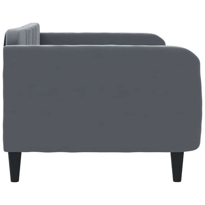 Slaapbank 90x190 cm fluweel donkergrijs