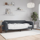 Slaapbank 90x190 cm fluweel donkergrijs