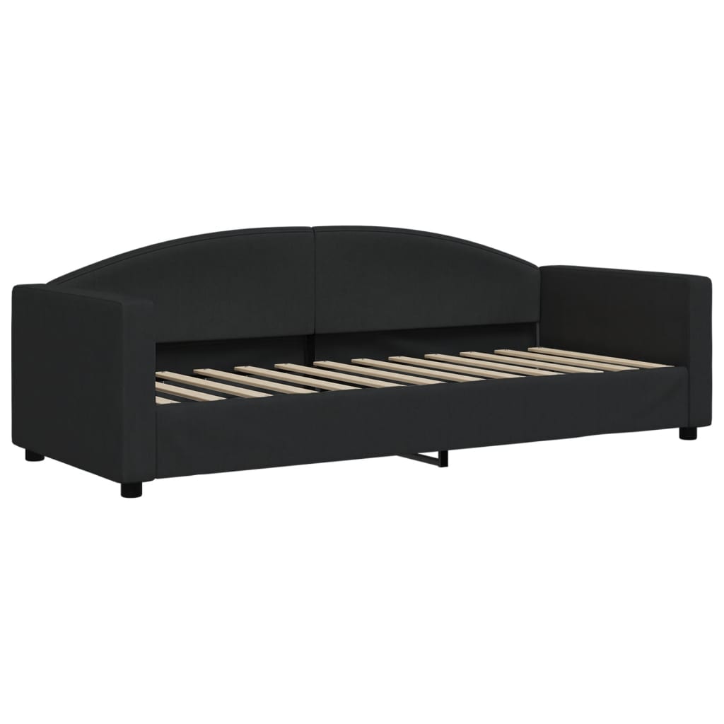 Slaapbank Stof 80 x 200 cm Zwart zonder matras