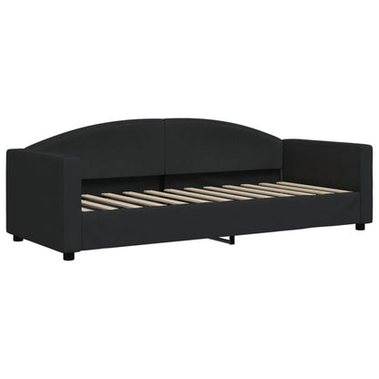 Slaapbank Stof 80 x 200 cm Zwart zonder matras