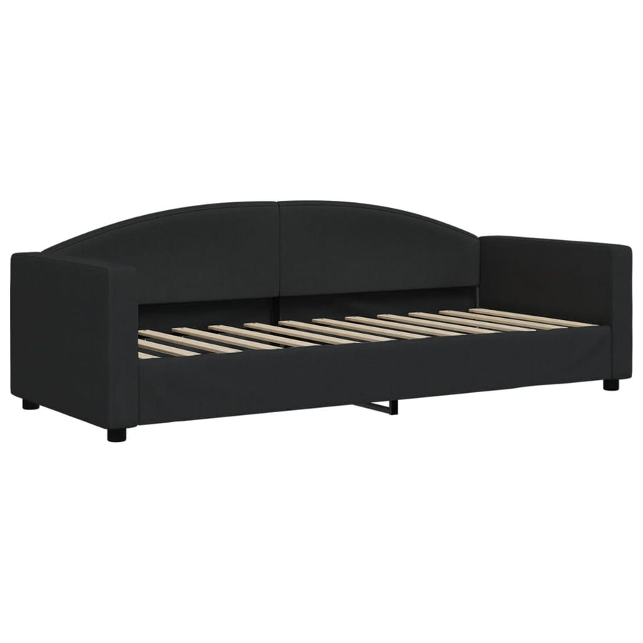 Slaapbank Stof 80 x 200 cm Zwart zonder matras